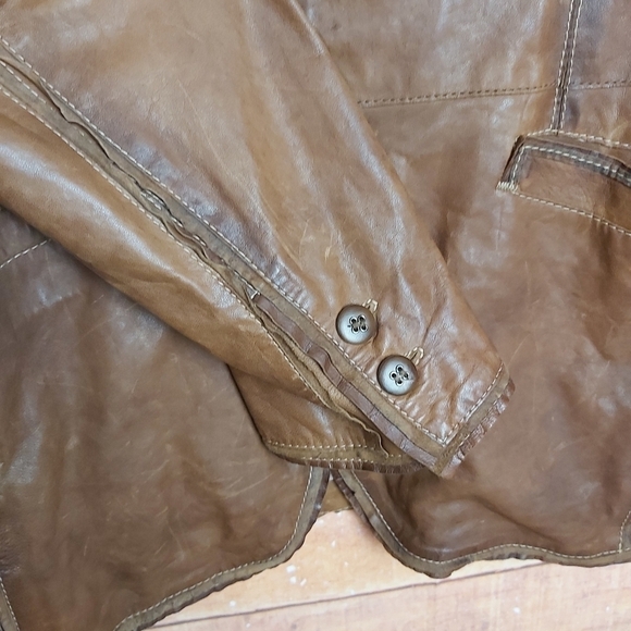 D.Fine Las Vegas destress look leather coat jacket super smooth soft lea… - Picture 4 of 11